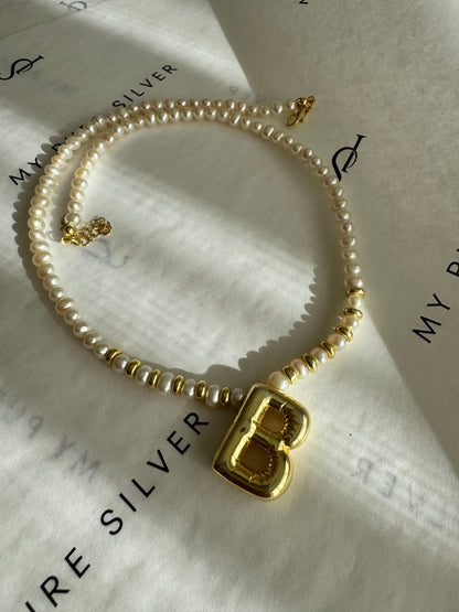 İNCİ BALON HARF KOLYE