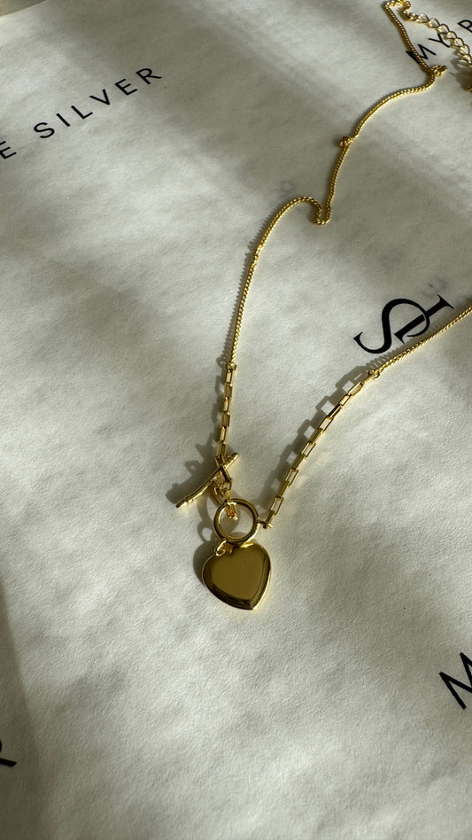 MİNİMAL ÇUBUK KALP KOLYE