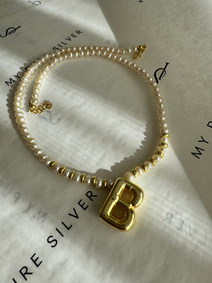 İNCİ BALON HARF KOLYE