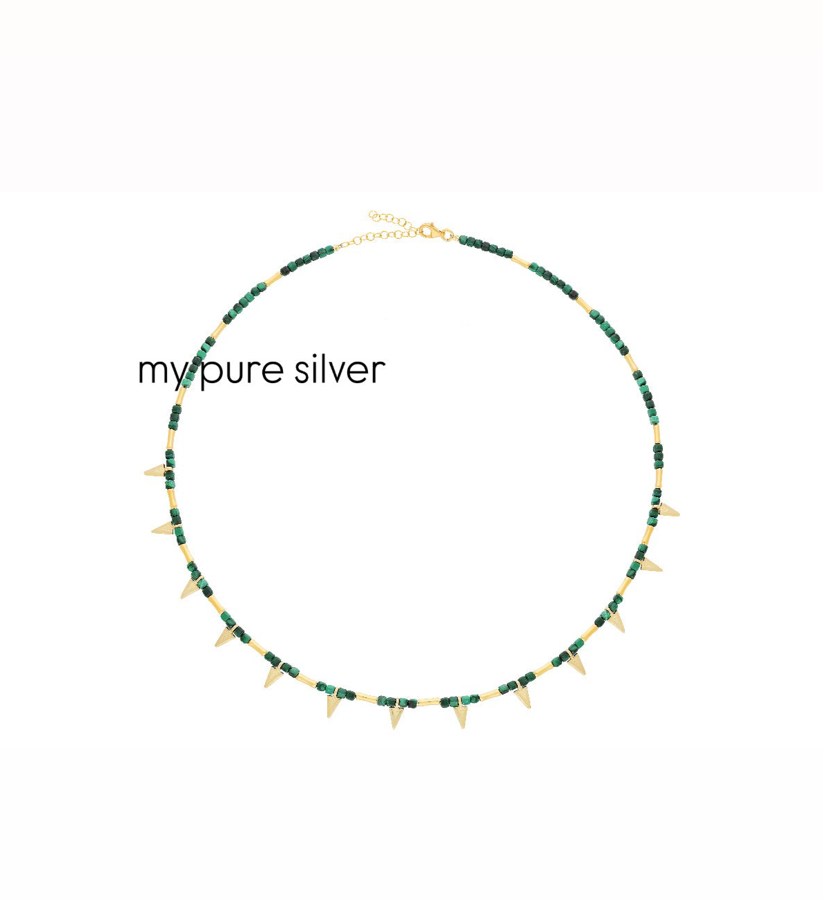 GREEN MELAHITE STONE NECKLACE