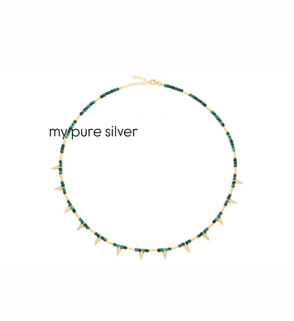 GREEN MELAHITE STONE NECKLACE