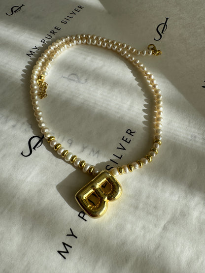 İNCİ BALON HARF KOLYE