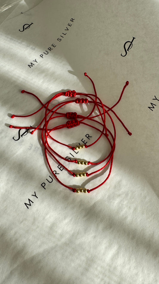 KIRMIZI İPEK İP BİLEKLİK