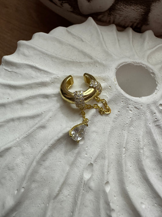 UCU DAMLA TAŞLI EAR CUFF