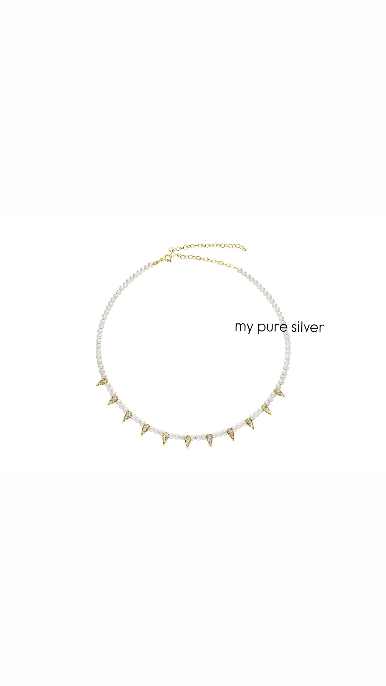 MINI PEARL TRIANGLE NECKLACE