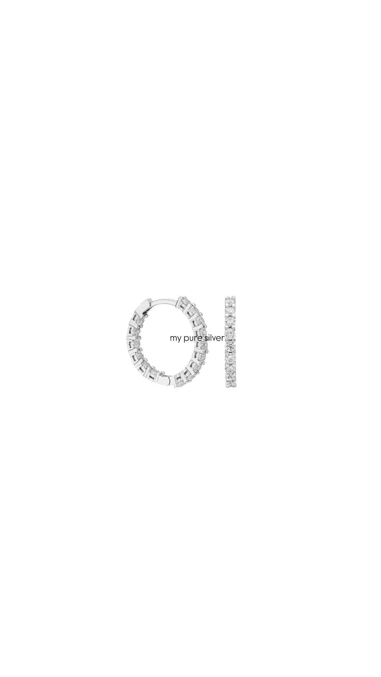 2,5MM 2 CM TAŞLI HALKA KÜPE