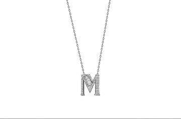 Baguette Letter Necklace