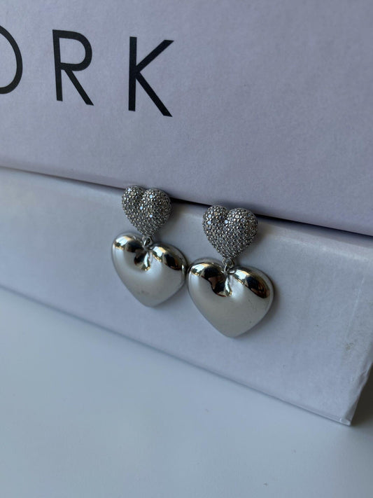 Double Heart Earrings