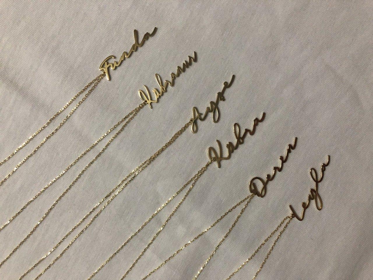 Vertical Name Necklace