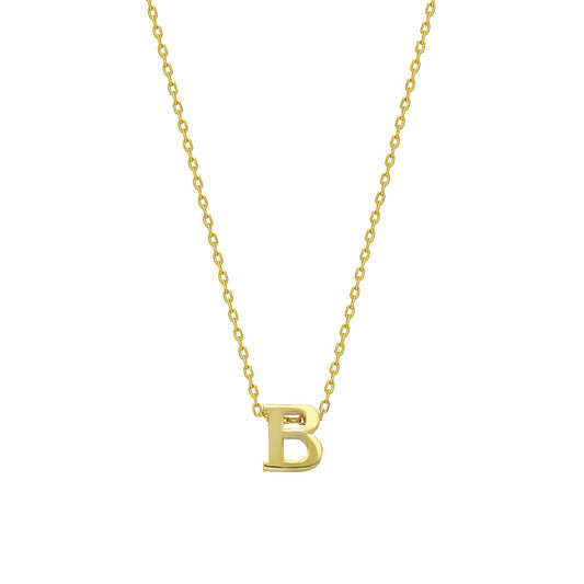 Micro Three Dimensional Letter Necklace