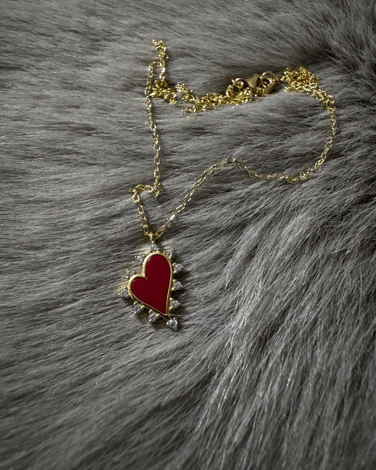 Mini Red Heart Necklace