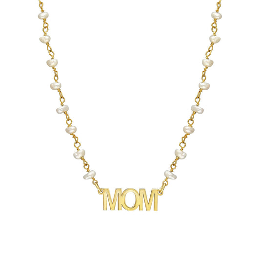 Mom Pearl Chain Necklace