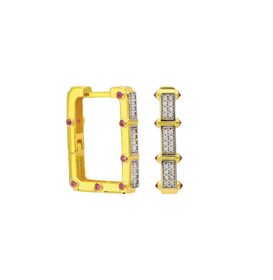 Rectangular Stone Earrings