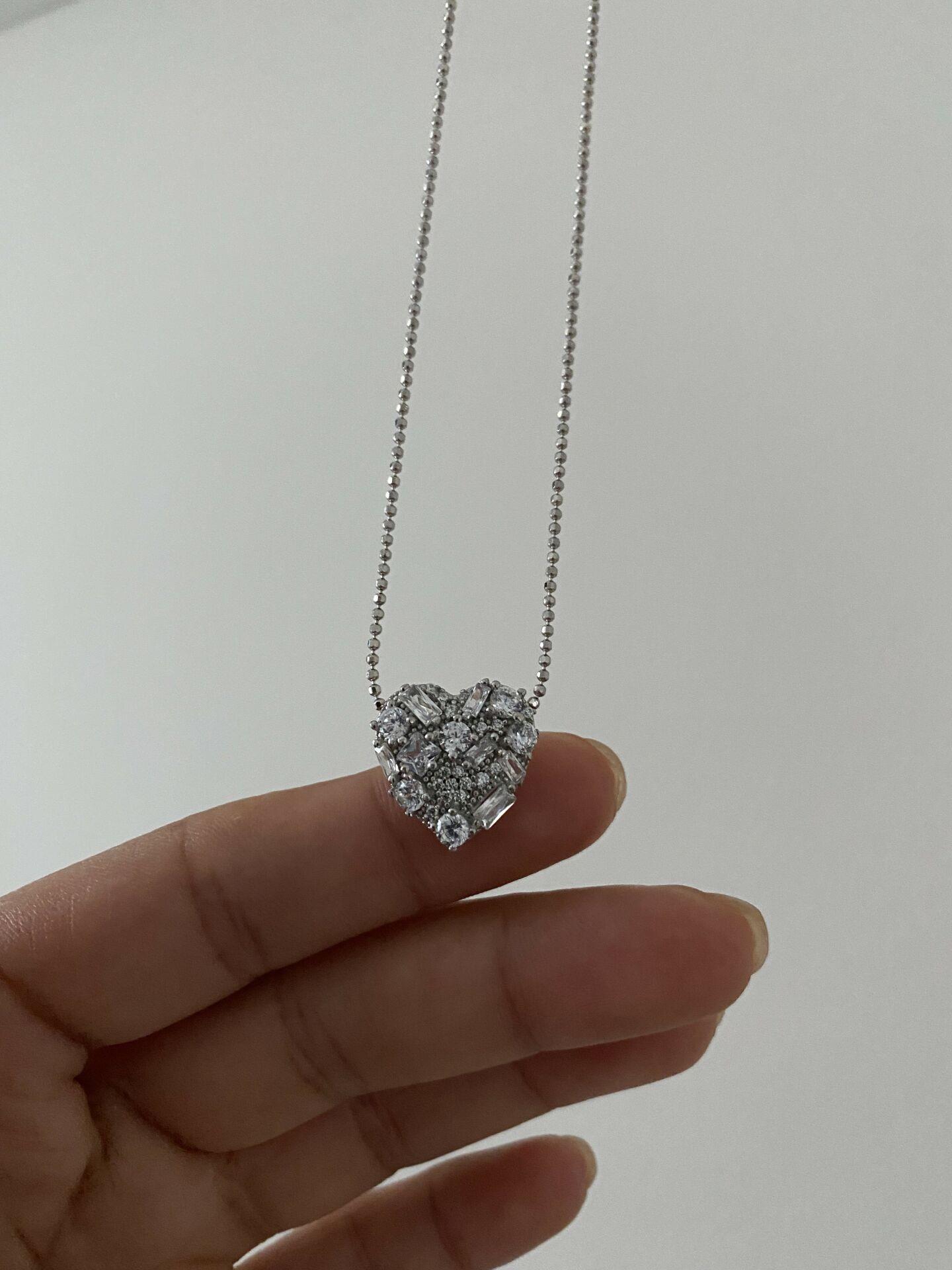 Cut Heart Necklace with Ball Chain