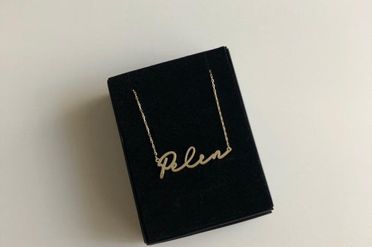 Horizontal Script Necklace